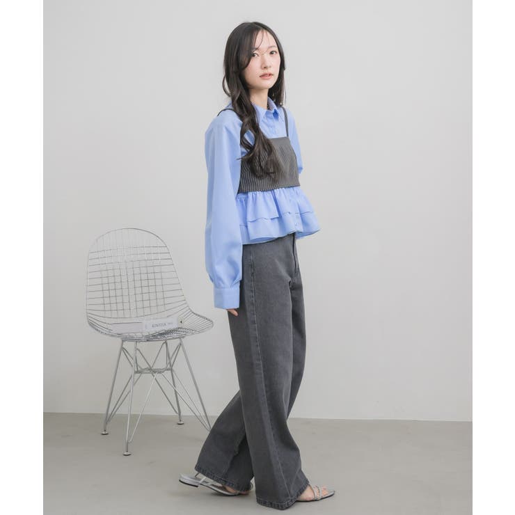 【セットアイテム】ストライプビスチェSETシャツ | RETRO GIRL | 詳細画像30 