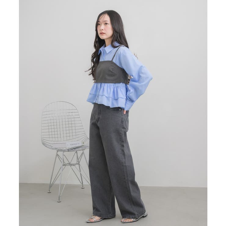 【セットアイテム】ストライプビスチェSETシャツ | RETRO GIRL | 詳細画像32 