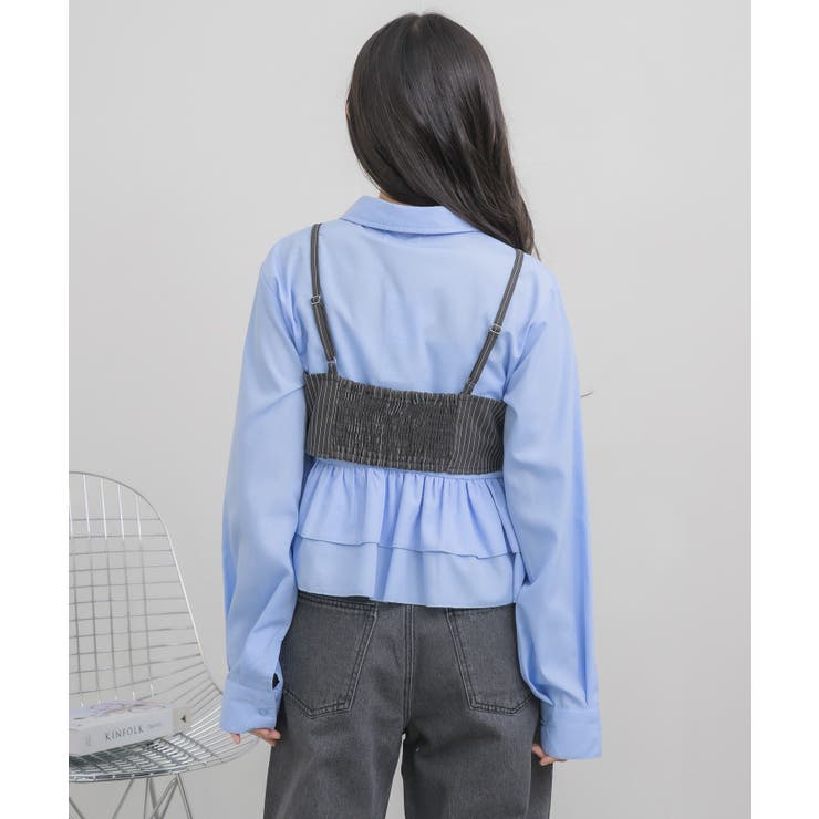 【セットアイテム】ストライプビスチェSETシャツ | RETRO GIRL | 詳細画像37 