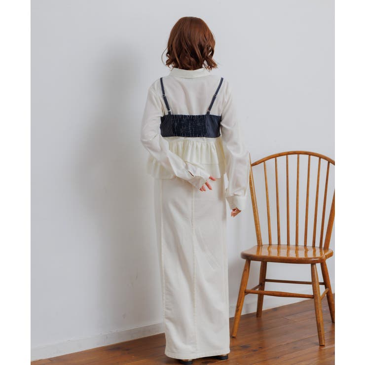 【セットアイテム】ストライプビスチェSETシャツ | RETRO GIRL | 詳細画像41 