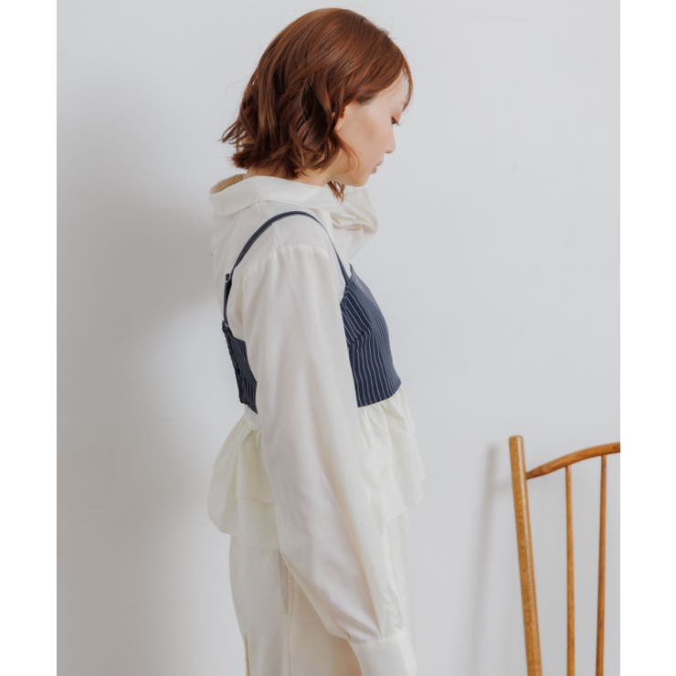 【セットアイテム】ストライプビスチェSETシャツ | RETRO GIRL | 詳細画像44 