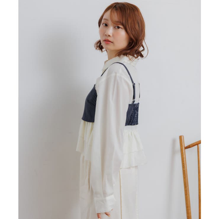 【セットアイテム】ストライプビスチェSETシャツ | RETRO GIRL | 詳細画像46 