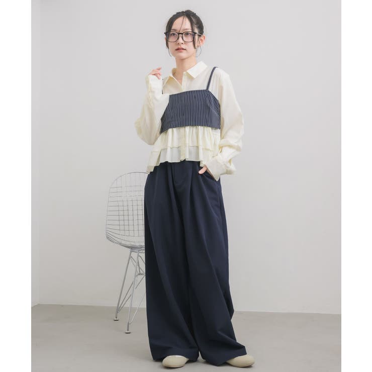 【セットアイテム】ストライプビスチェSETシャツ | RETRO GIRL | 詳細画像48 