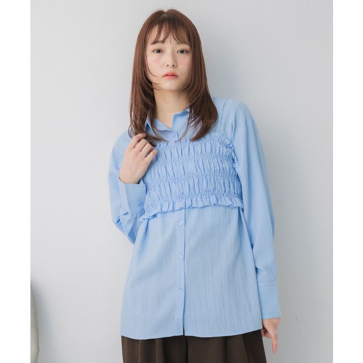 シャーリングキャミ×シャツSET | RETRO GIRL | 詳細画像17 