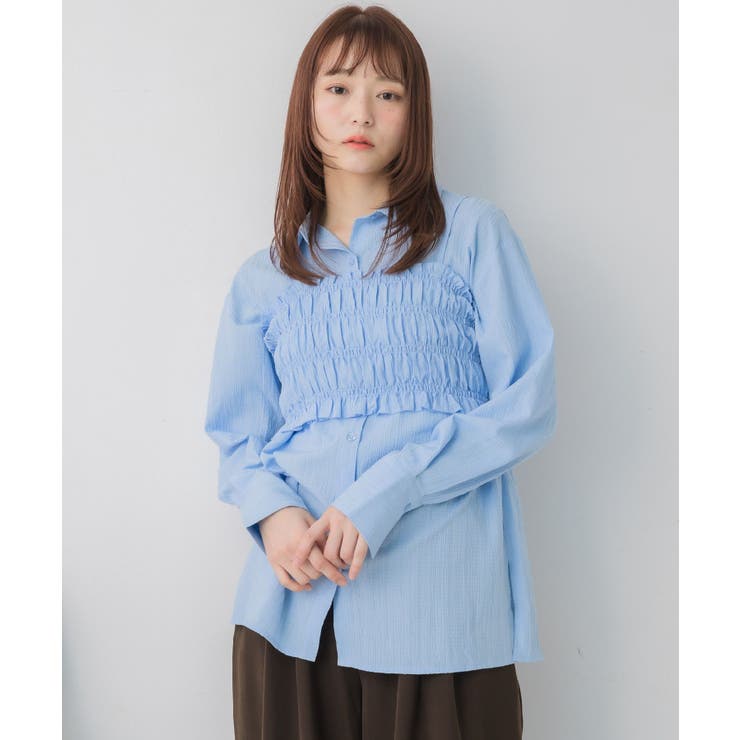 シャーリングキャミ×シャツSET | RETRO GIRL | 詳細画像18 