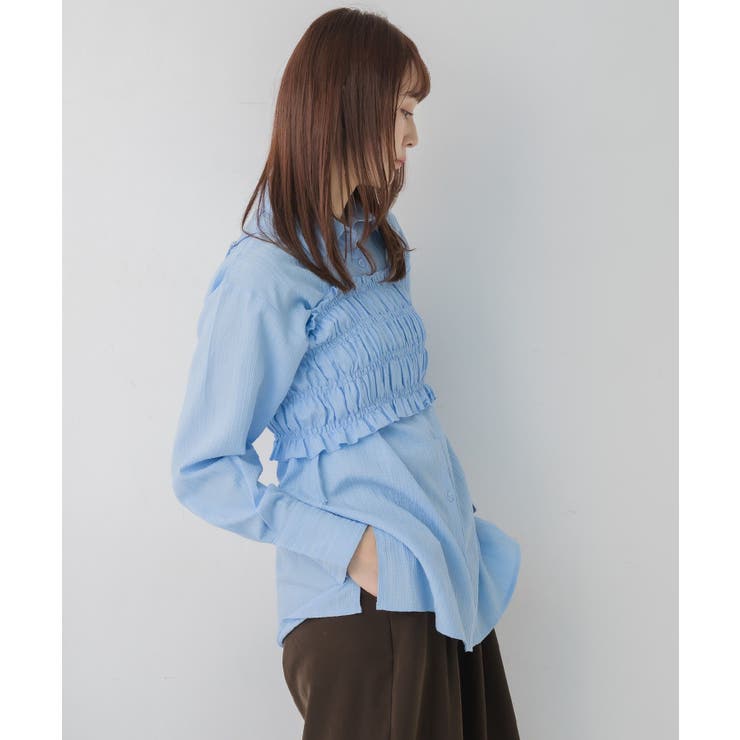 シャーリングキャミ×シャツSET | RETRO GIRL | 詳細画像19 