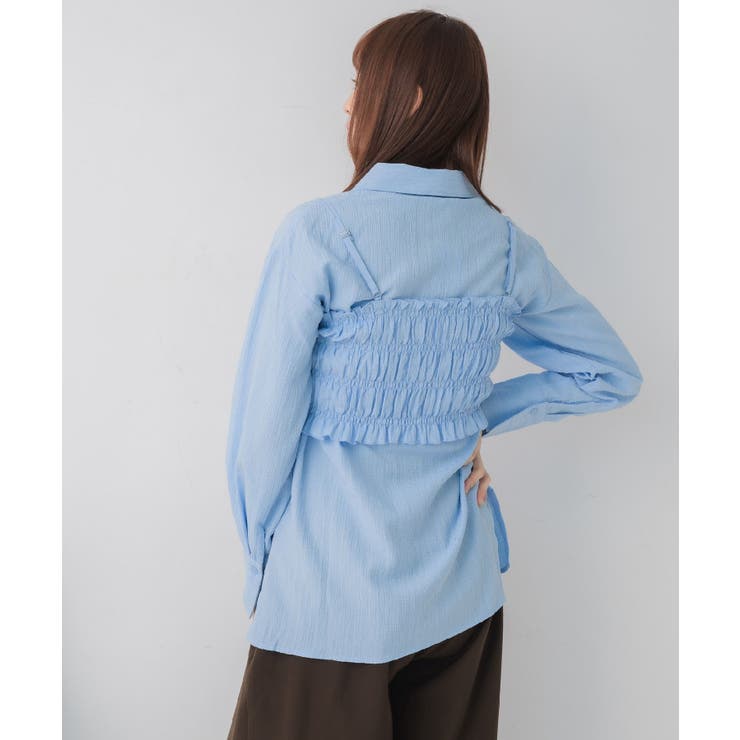 シャーリングキャミ×シャツSET | RETRO GIRL | 詳細画像20 