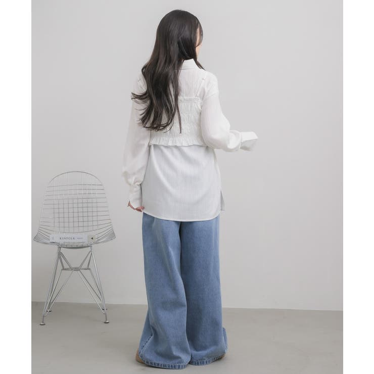 シャーリングキャミ×シャツSET | RETRO GIRL | 詳細画像8 