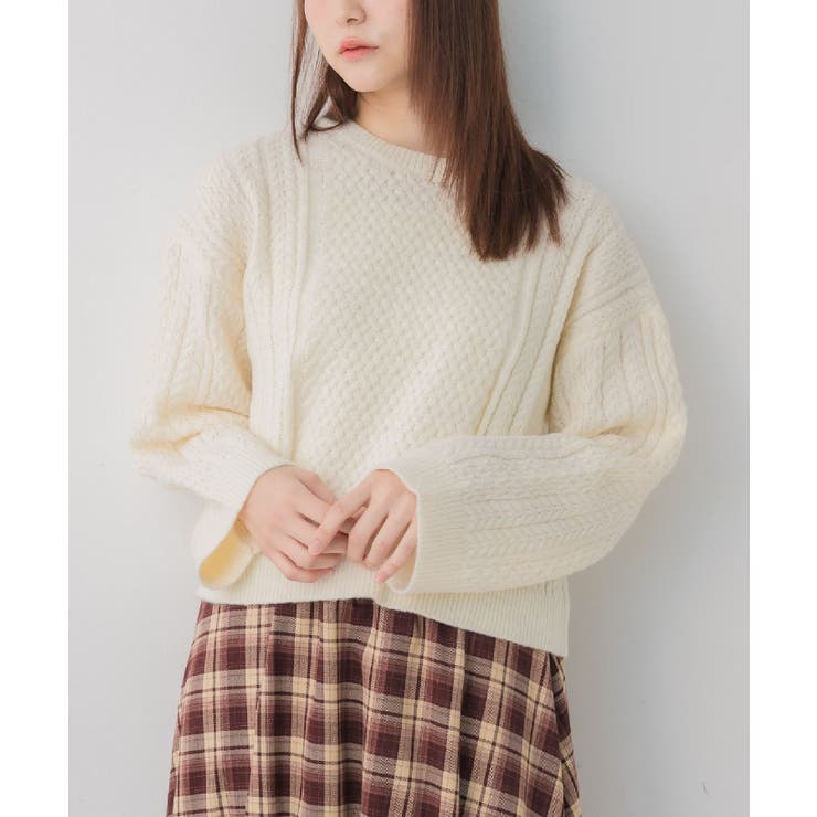 WHT4 | アランショートニット | RETRO GIRL