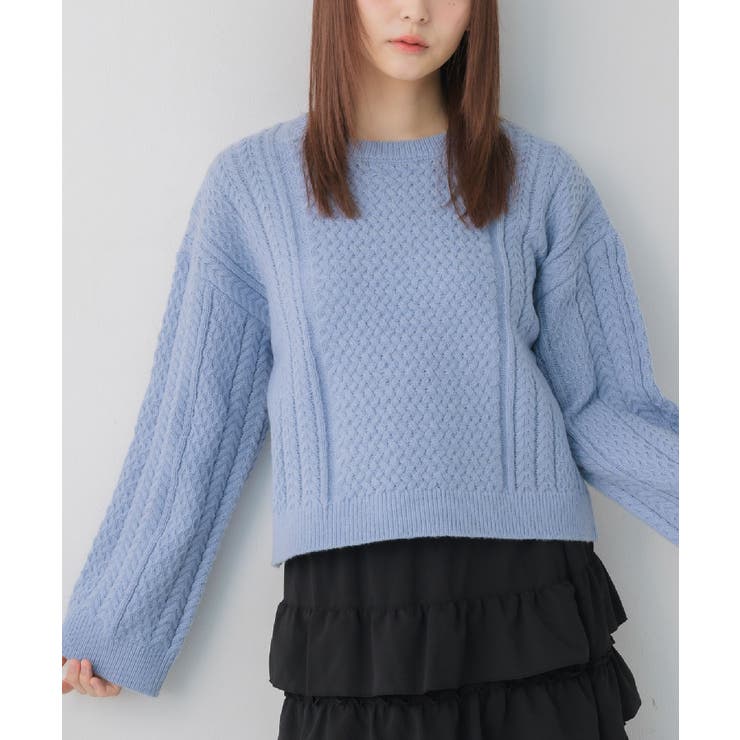 BLU0 | アランショートニット | RETRO GIRL