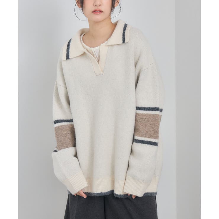 WHT4 | ラインポロニット | RETRO GIRL