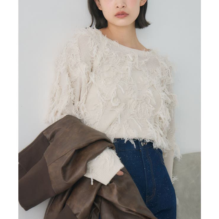 【新色追加】柄編みフリンジNT | RETRO GIRL | 詳細画像1 