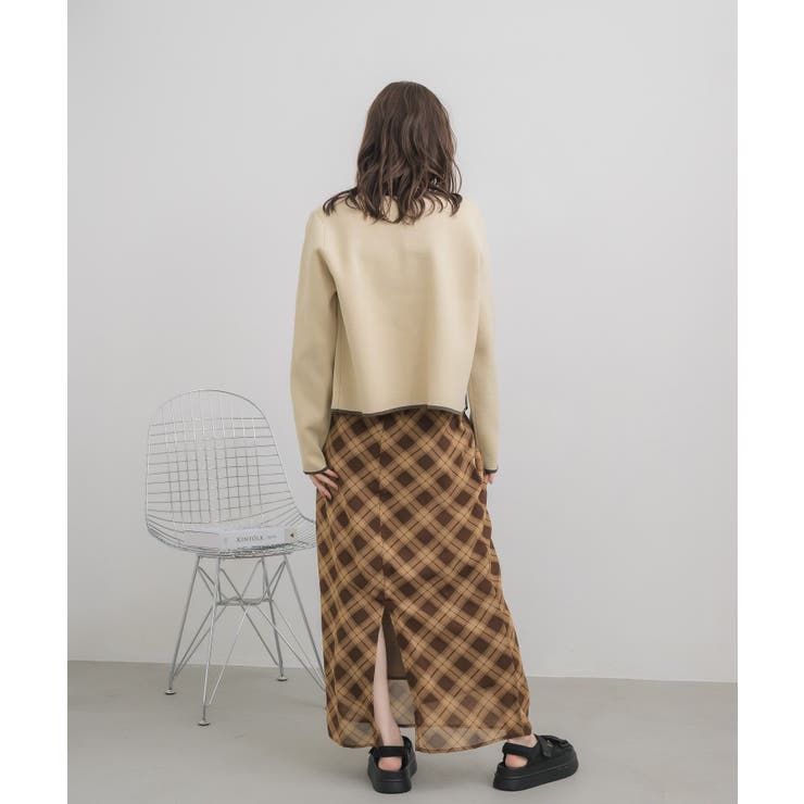 配色ポリニットカーデ | RETRO GIRL | 詳細画像20 