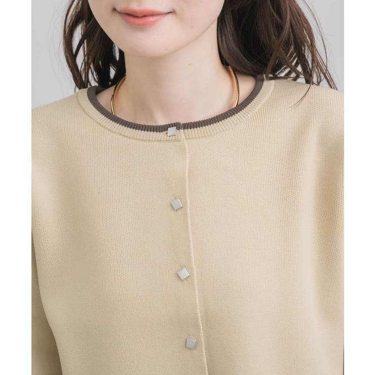 配色ポリニットカーデ | RETRO GIRL | 詳細画像25 