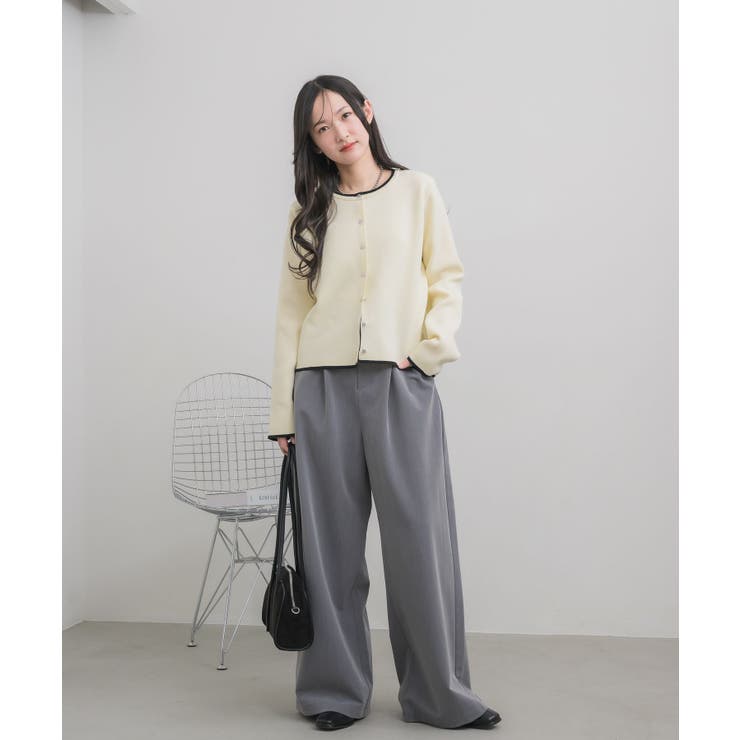 配色ポリニットカーデ | RETRO GIRL | 詳細画像4 