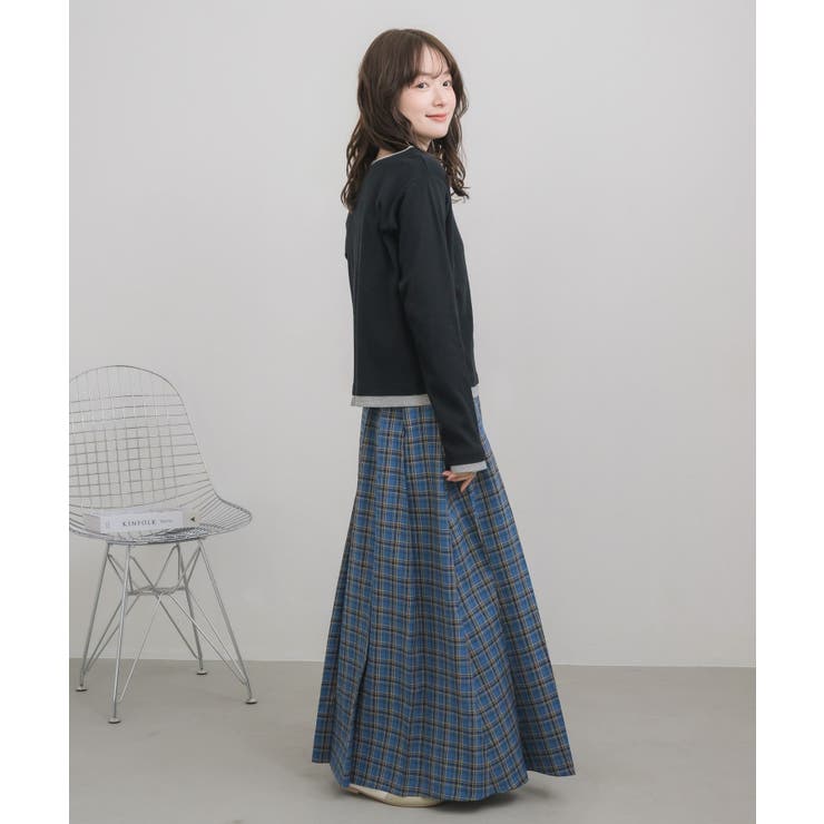 チェックプリーツロングSK | RETRO GIRL | 詳細画像3 