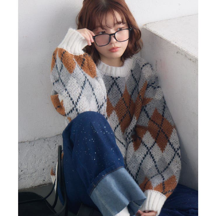 アーガイルニット | RETRO GIRL | 詳細画像3 