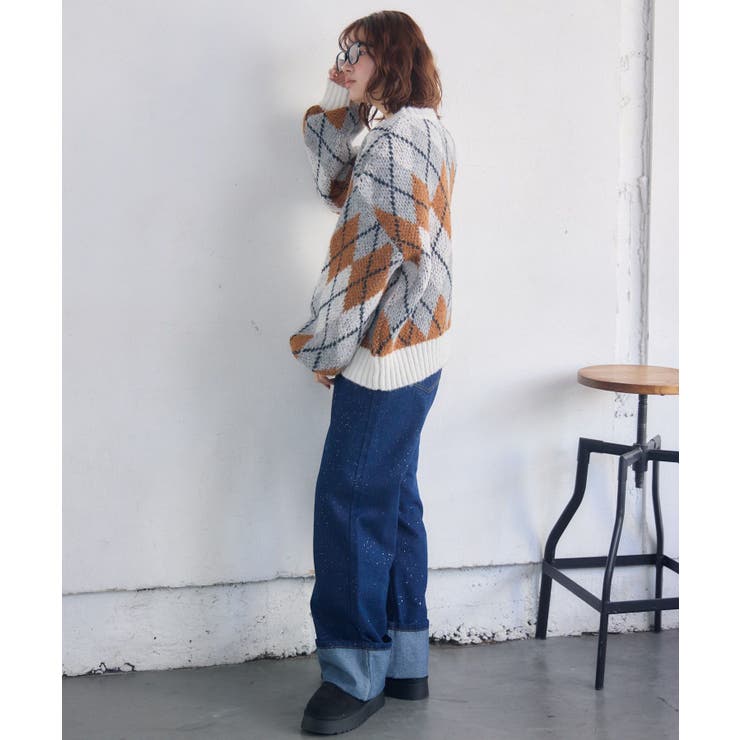 アーガイルニット | RETRO GIRL | 詳細画像7 