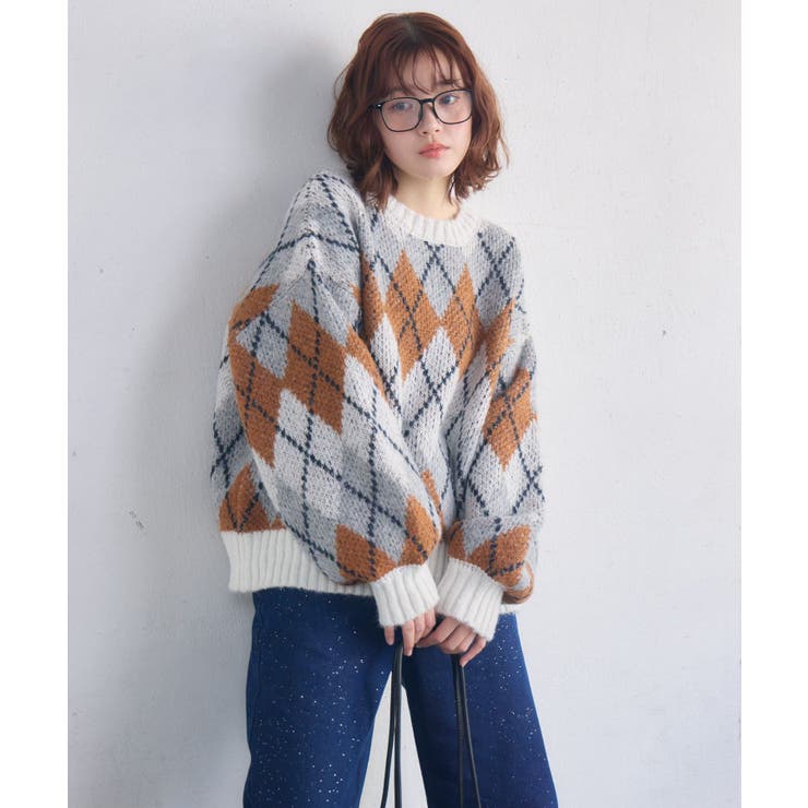 アーガイルニット | RETRO GIRL | 詳細画像8 