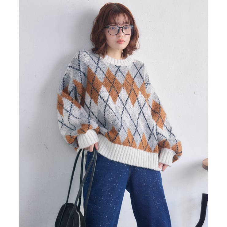 アーガイルニット | RETRO GIRL | 詳細画像9 