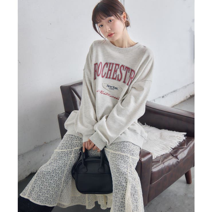 カレッジロゴトレーナー | RETRO GIRL | 詳細画像2 