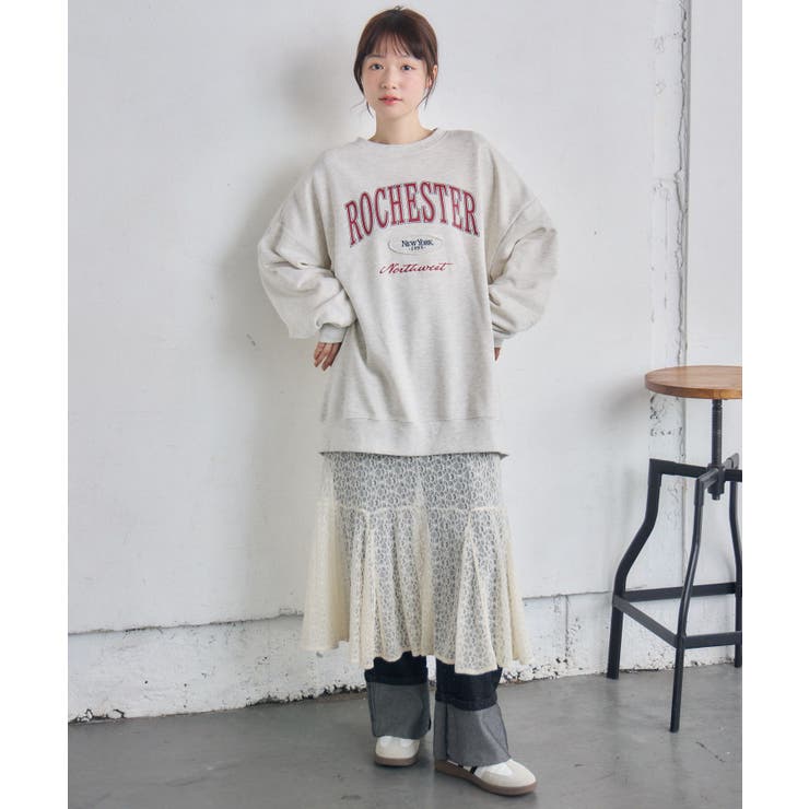 カレッジロゴトレーナー | RETRO GIRL | 詳細画像5 