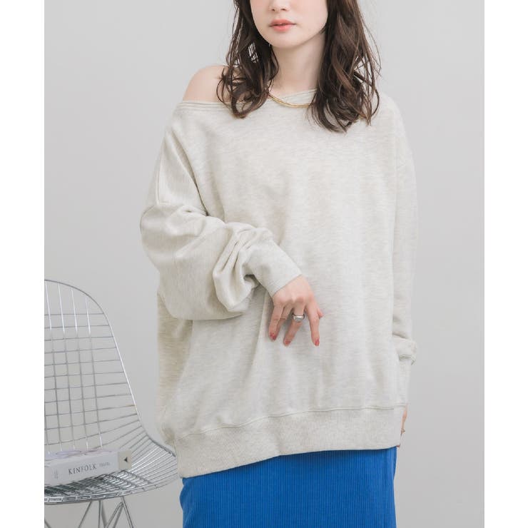 P/WHT | ワンショルスウェット | RETRO GIRL