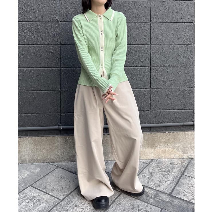 配色襟付NTカーディガン | RETRO GIRL | 詳細画像17 