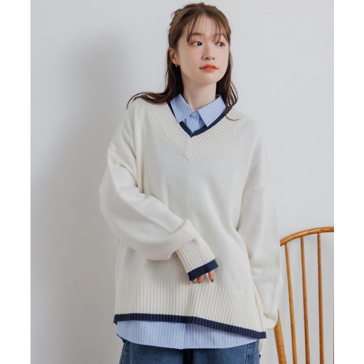 レイヤード風ニットPO | RETRO GIRL | 詳細画像16 