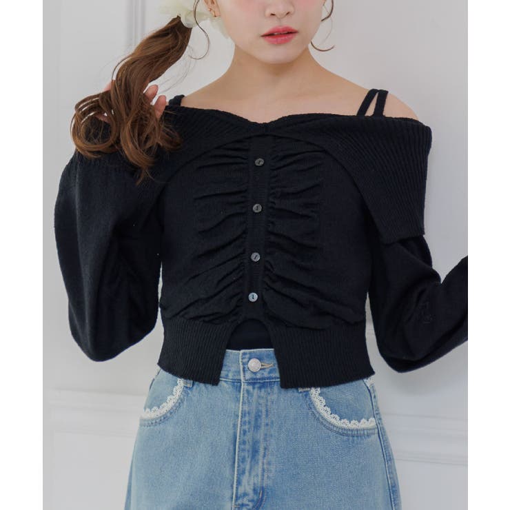 BLK1 | オフショルシャーリングNTPO | RETRO GIRL