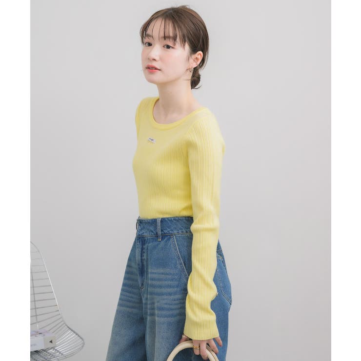 クルーネックリブニット | RETRO GIRL | 詳細画像10 