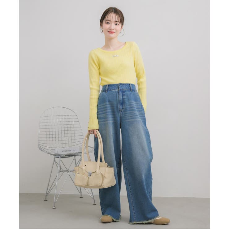 クルーネックリブニット | RETRO GIRL | 詳細画像2 