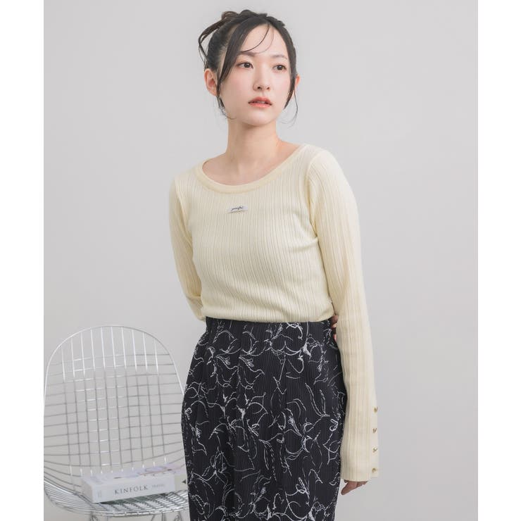 クルーネックリブニット | RETRO GIRL | 詳細画像21 