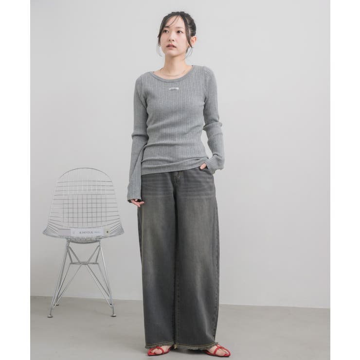 クルーネックリブニット | RETRO GIRL | 詳細画像26 