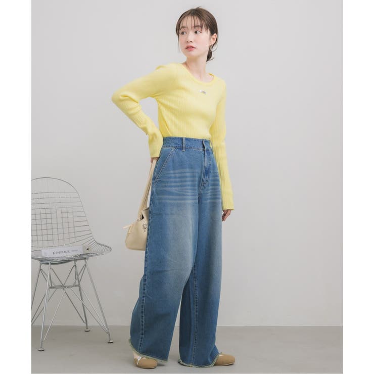 クルーネックリブニット | RETRO GIRL | 詳細画像3 