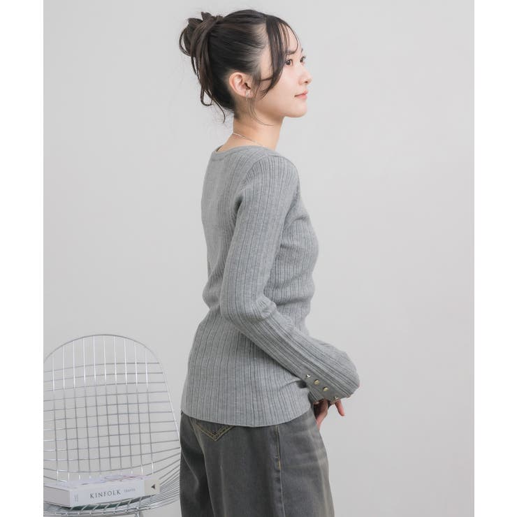 クルーネックリブニット | RETRO GIRL | 詳細画像31 