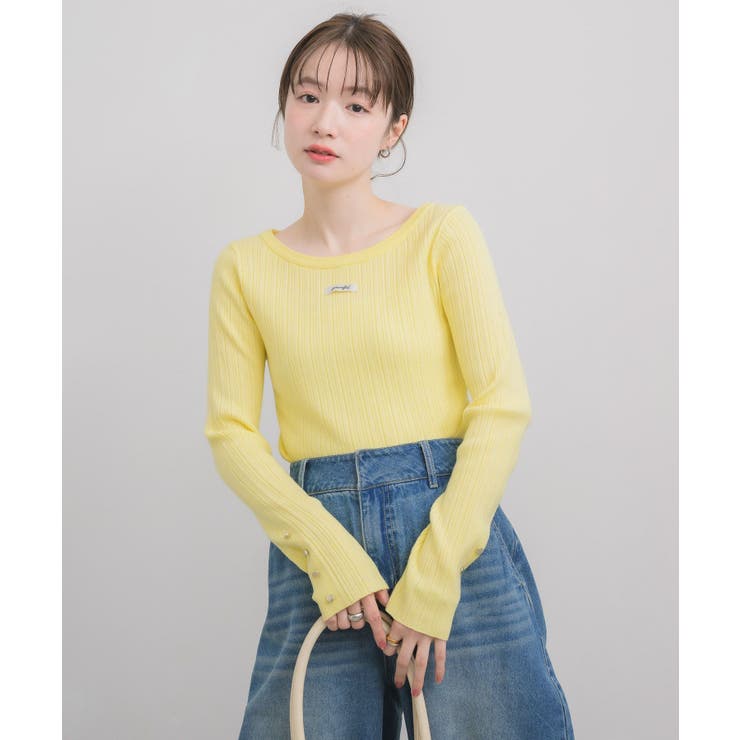 クルーネックリブニット | RETRO GIRL | 詳細画像7 