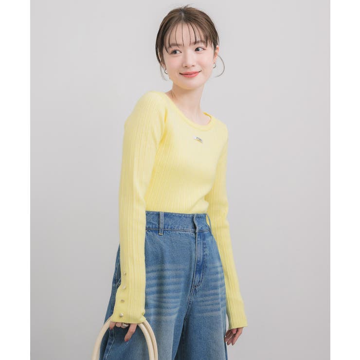 クルーネックリブニット | RETRO GIRL | 詳細画像8 