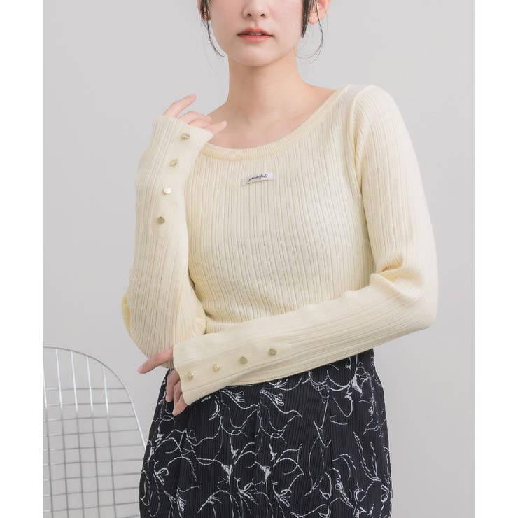 WHT4 | クルーネックリブニット | RETRO GIRL