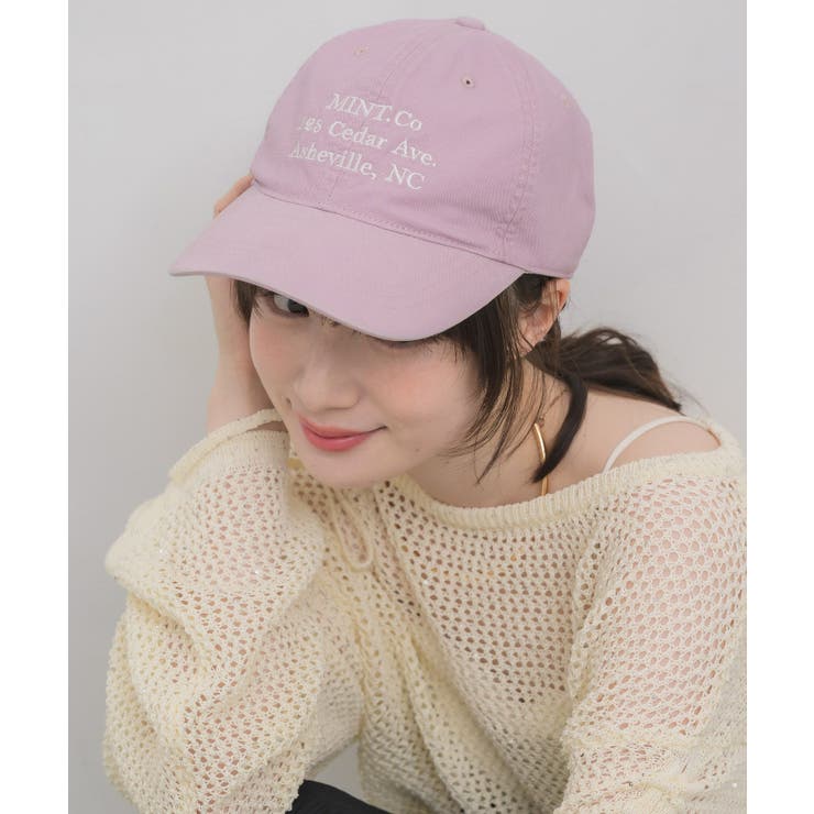 PNK0 | 刺繍入りウォッシュキャップ | RETRO GIRL