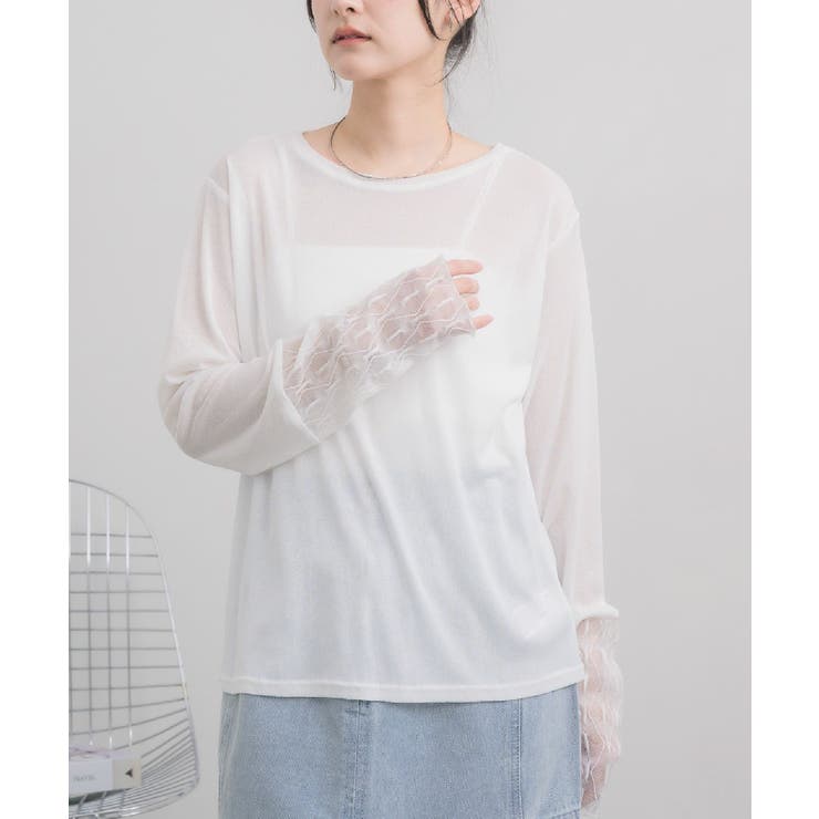 WHT2 | 袖レース切替PO | RETRO GIRL