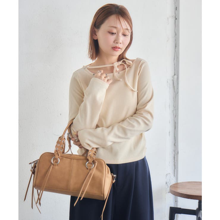 レースアップハンドルBAG | RETRO GIRL | 詳細画像6 