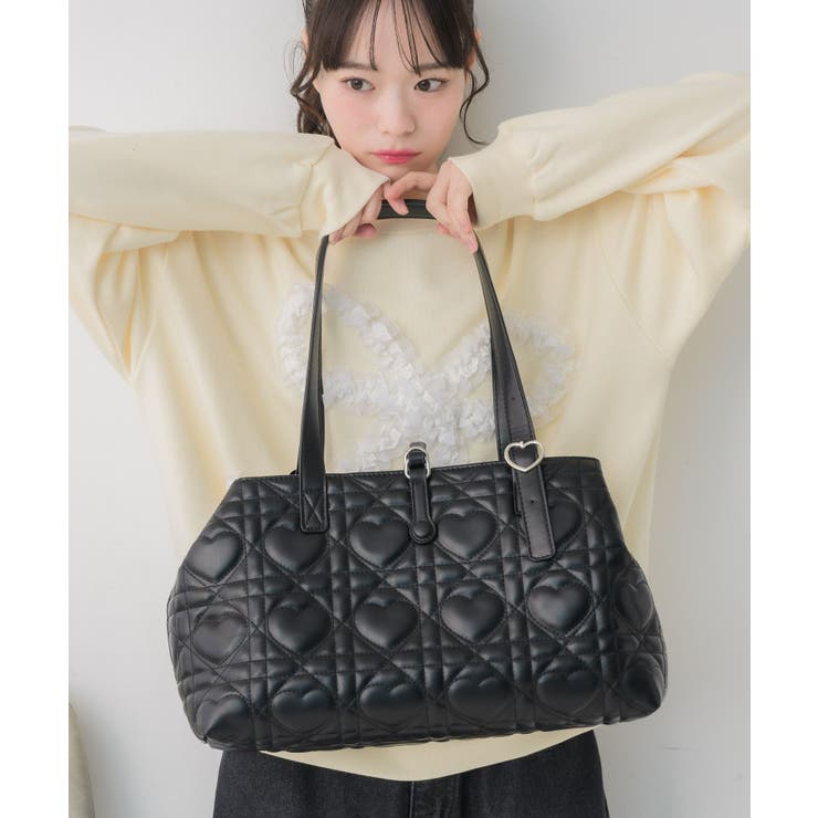 BLK1 | ハートキルトキャリーオンバッグ | RETRO GIRL