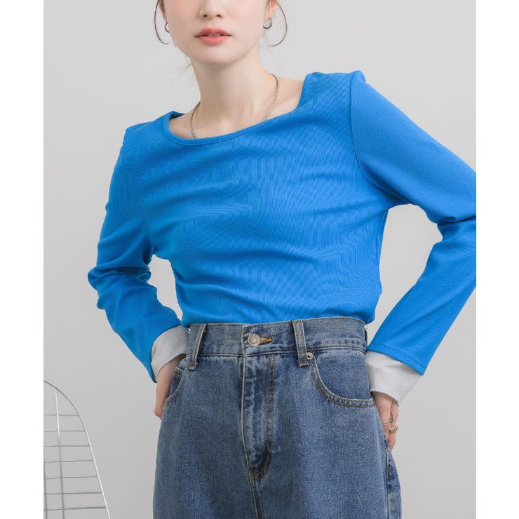 BLU0 | ラメ袖ドッキングCT | RETRO GIRL