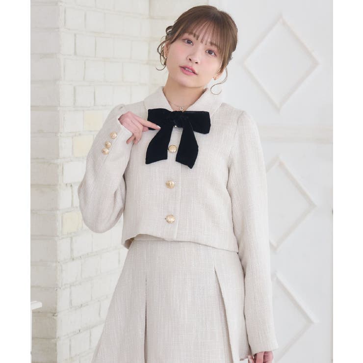 【セットアップ対応】BIGリボンツイードJK | RETRO GIRL | 詳細画像13 