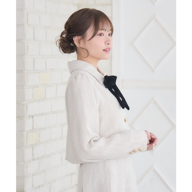 【セットアップ対応】BIGリボンツイードJK | RETRO GIRL | 詳細画像15 