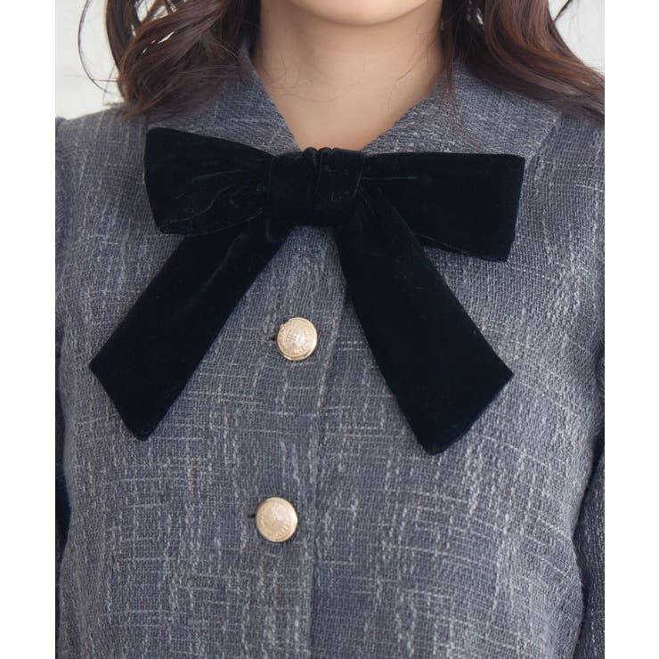 【セットアップ対応】BIGリボンツイードJK | RETRO GIRL | 詳細画像18 