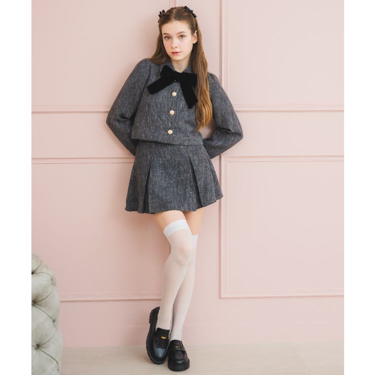 【セットアップ対応】BIGリボンツイードJK | RETRO GIRL | 詳細画像2 