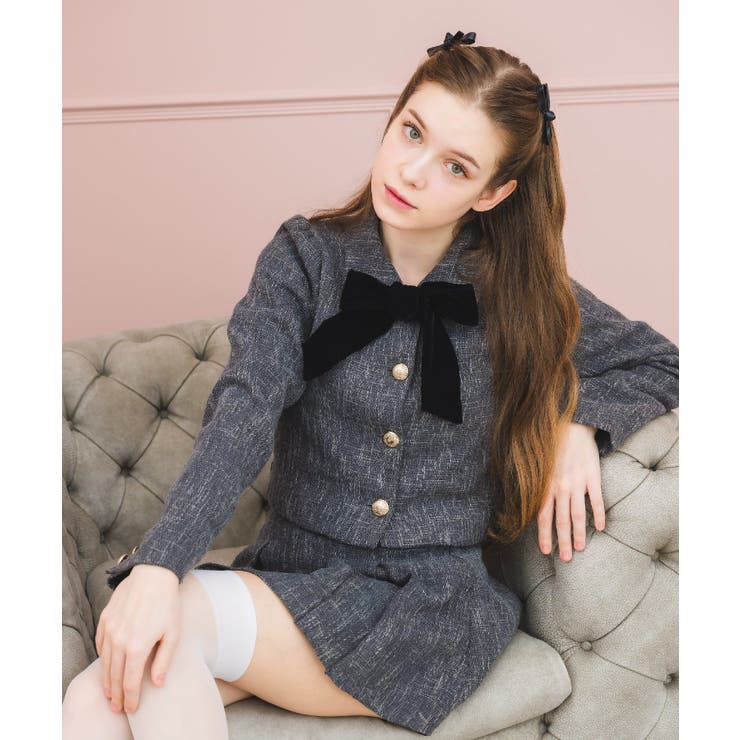 GRY2 | 【セットアップ対応】BIGリボンツイードJK | RETRO GIRL