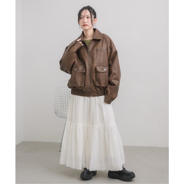 ヴィンテージライクFレザーJK | RETRO GIRL | 詳細画像11 